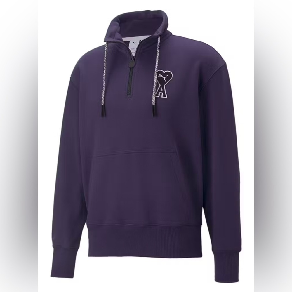 Men's Purple Quarter-Zip Hoodie